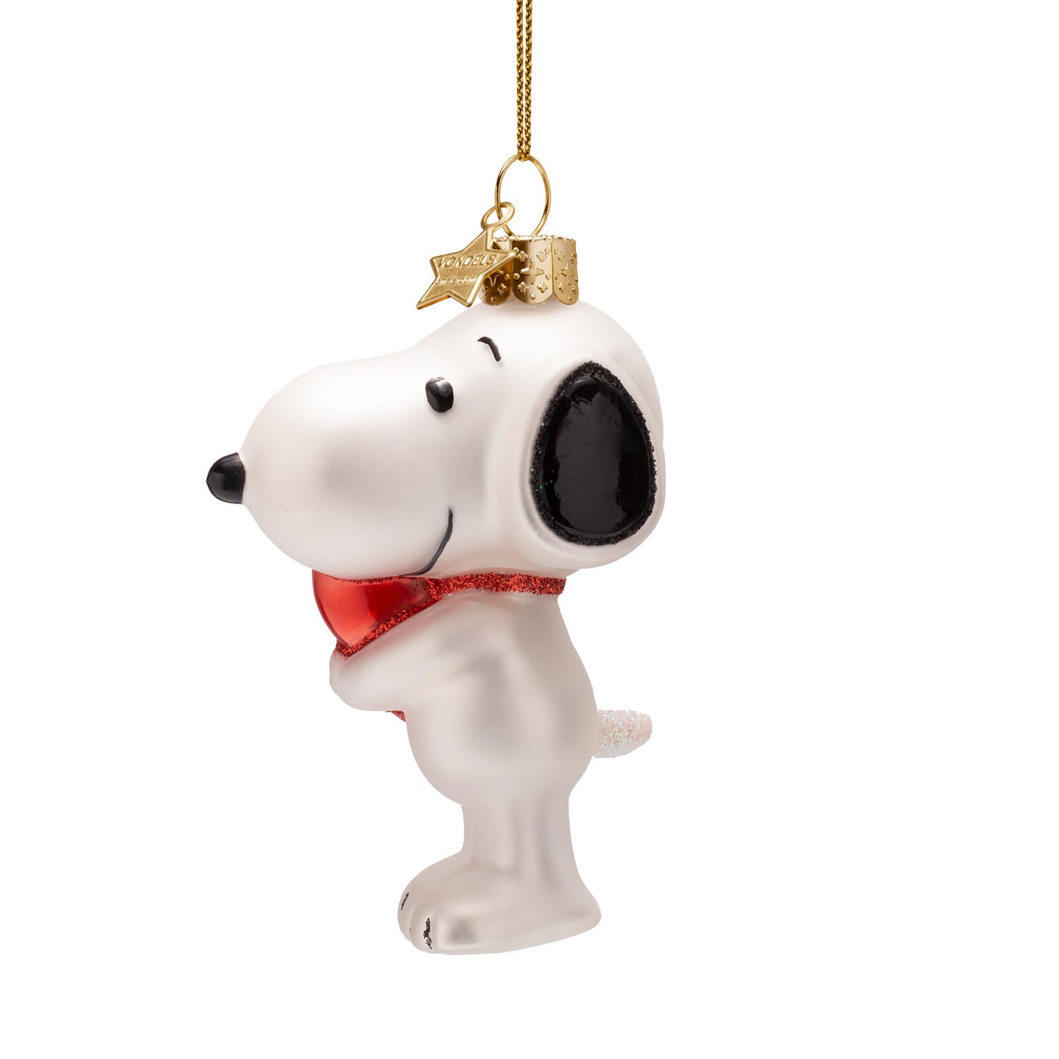 Snoopy m. hjerte juleophæng – H9,5 cm